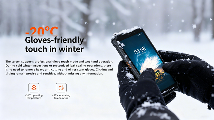 CS-A6-2026 Rugged IP68 Waterproof Shockproof Walkie Talkie Android 15 NFC Touch Screen Phone