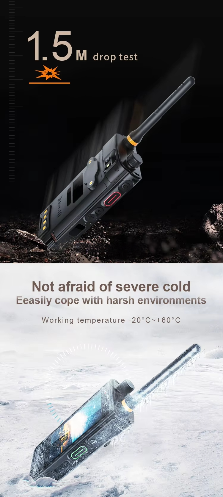 CS-M6 Octa-core Handheld Walkie Talkie Long Range Transmitter Professional Radio Smart Phone