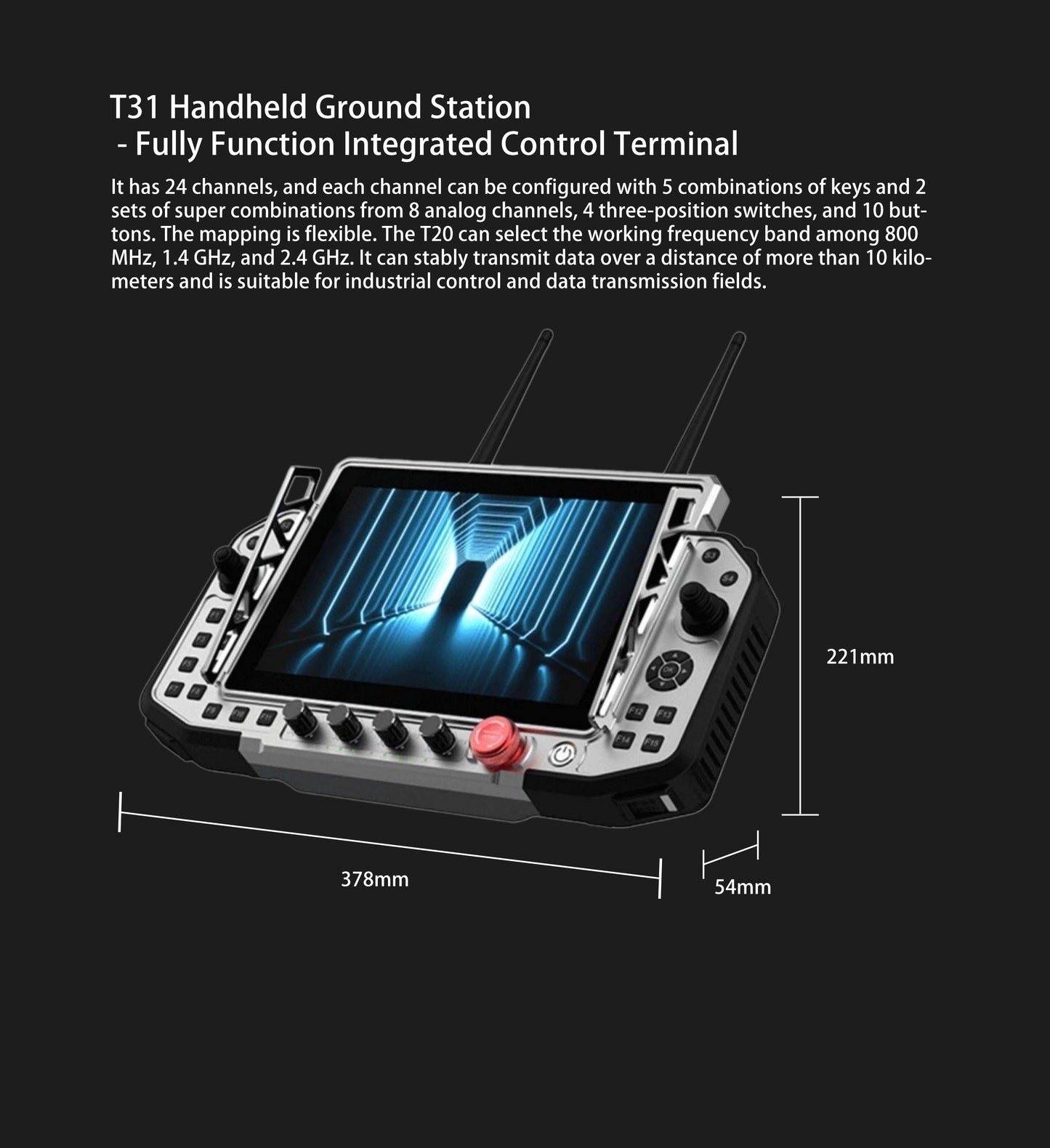 Croskylink CS-T31 Remote Control Ground Control Station (GCS) Lightweight Handheld Robotics Controller