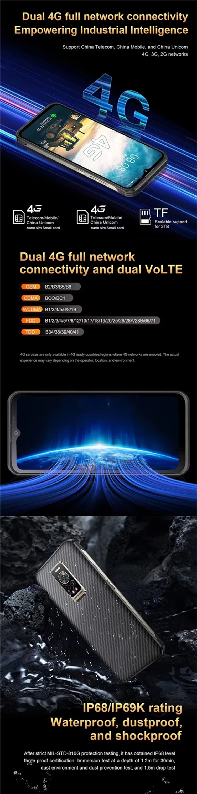 CS-A17 Waterproof Ip68 Rugged Phone Gaming Mobile Phone 16MP+108MP Intelligent Screen Capture Function Phone