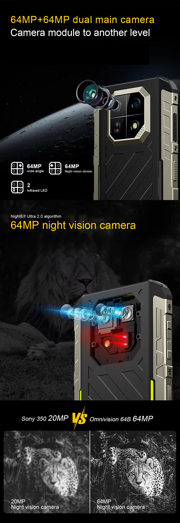 CS-A28 Rugged Cellphone Dual SIM Card 4G Gsm Mobile Phone Octa Core Ip68 Waterproof Smartphone