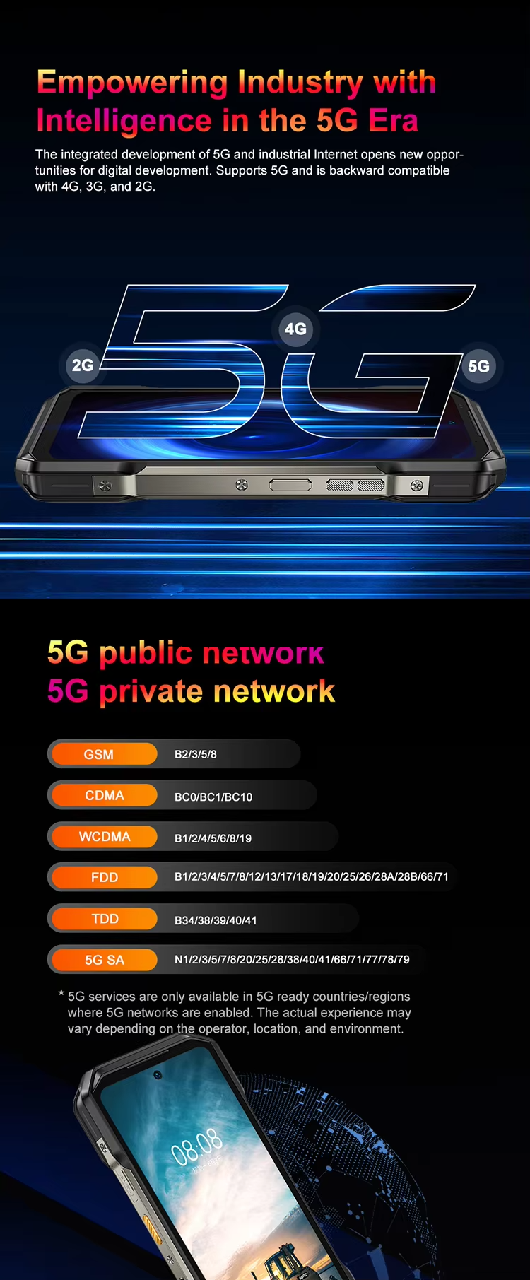 CS-A30 Industrial Night Vision Thermal Imaging Rugged Phone Intrinsically Safe Explosionproof Telephone IP68 IP69K Waterproof