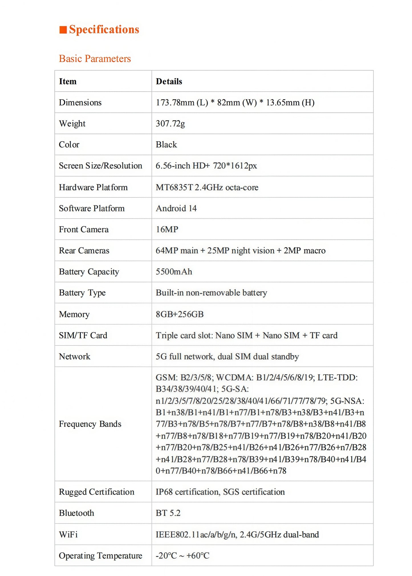 CS-A31 5g Rugged Phone Glove Touch Dual-Band Industrial Exproof Dustproof Waterproof Smartphone