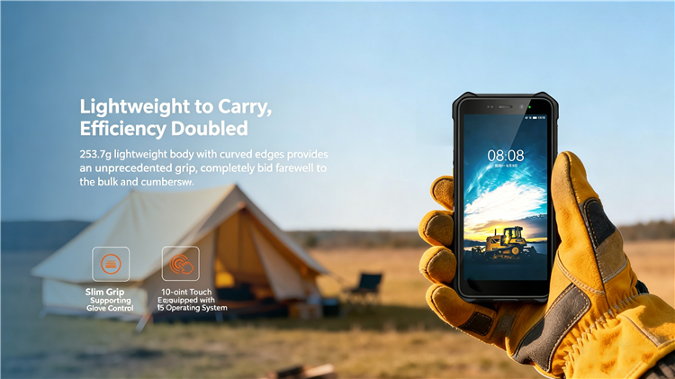 CS-A6-2026 Rugged IP68 Waterproof Shockproof Walkie Talkie Android 15 NFC Touch Screen Phone