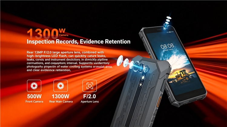CS-A6-2026 Rugged IP68 Waterproof Shockproof Walkie Talkie Android 15 NFC Touch Screen Phone