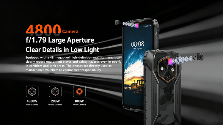 CS-M3-2026 Waterproof Industrial Mobile Phone NFC IP68 Rugged Smartphone Android 15 2026 New Version 10000mAh with Dual Standby