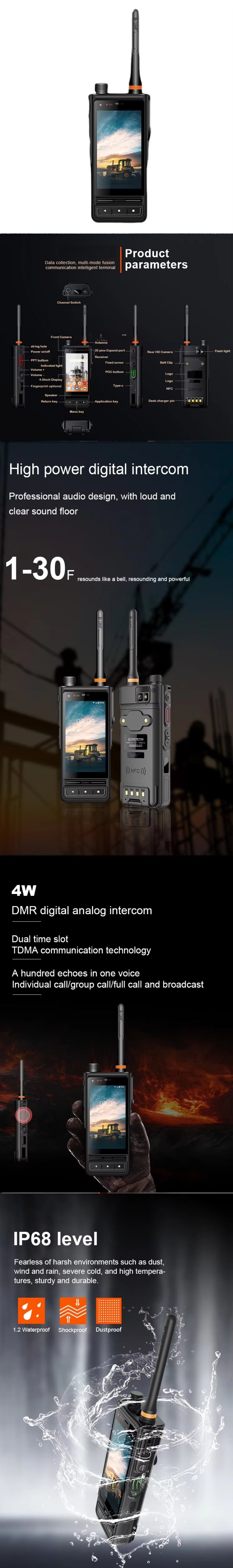 CS-M6 PRO DMR Explosion Proof Rugged Phone Radio Walkie Talkie 8g+256GB IP68 NFC Waterproof Phones