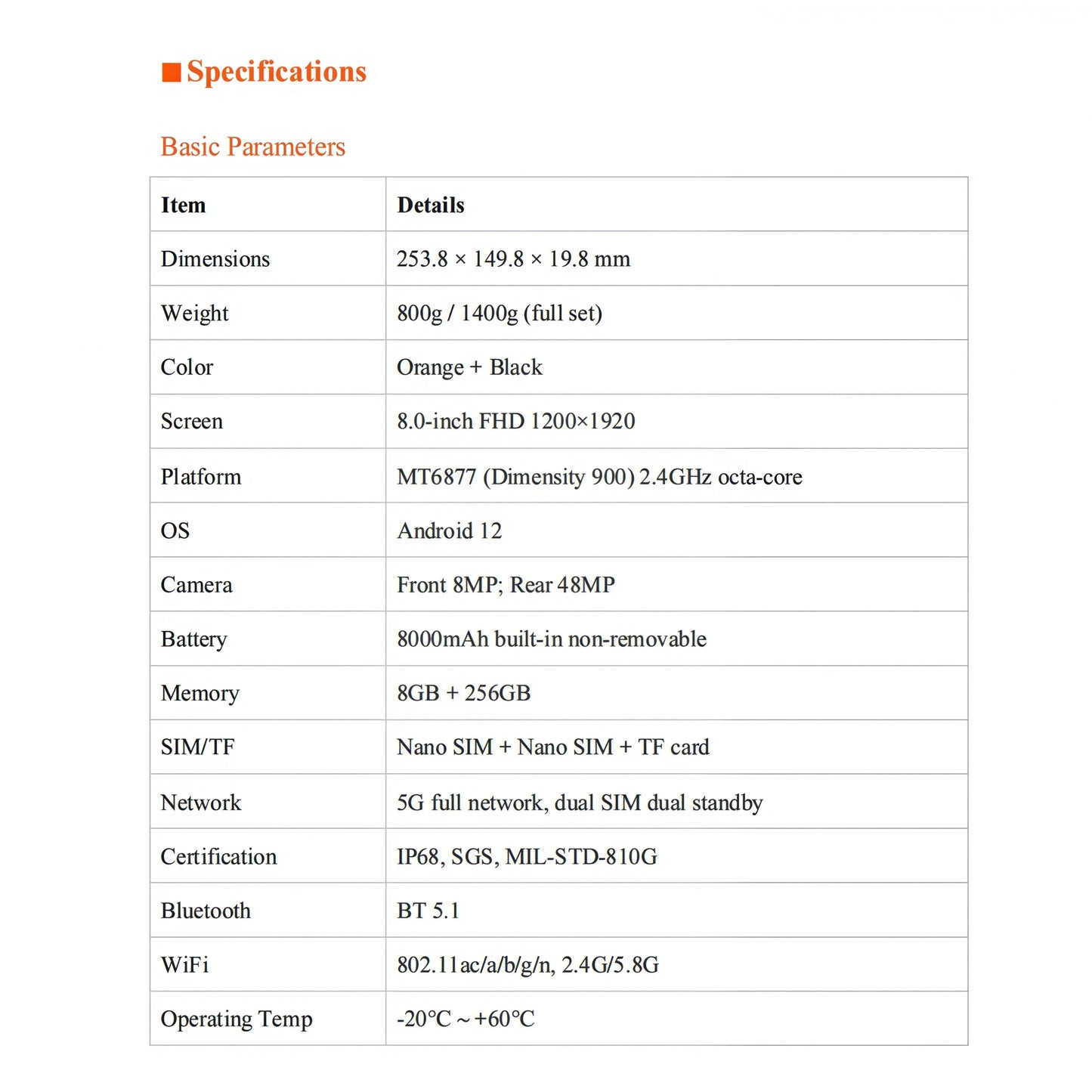 CS-P9000U Industrial Rugged Tablet PC Dropproof Anti-Dust Waterproof IP68 Poc Tablet