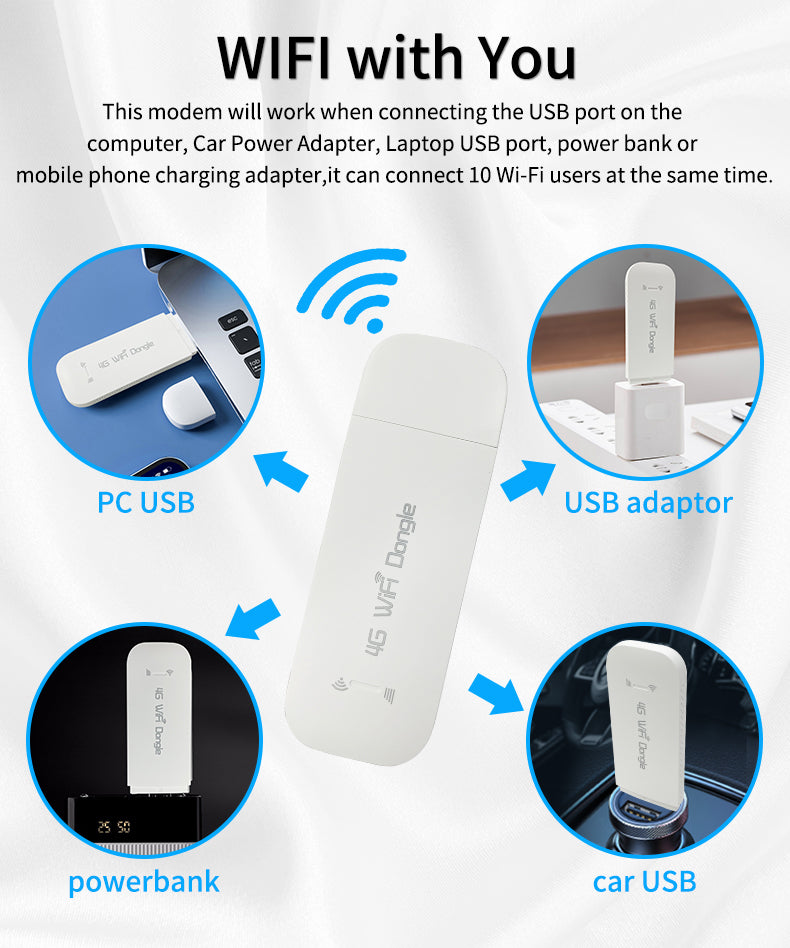 Croskylink CS-UFI1601 Mobile Portable Wireless WiFi 150Mbps Hotspot 4G Router USB Dongle 4G LTE WiFi USB Dongle