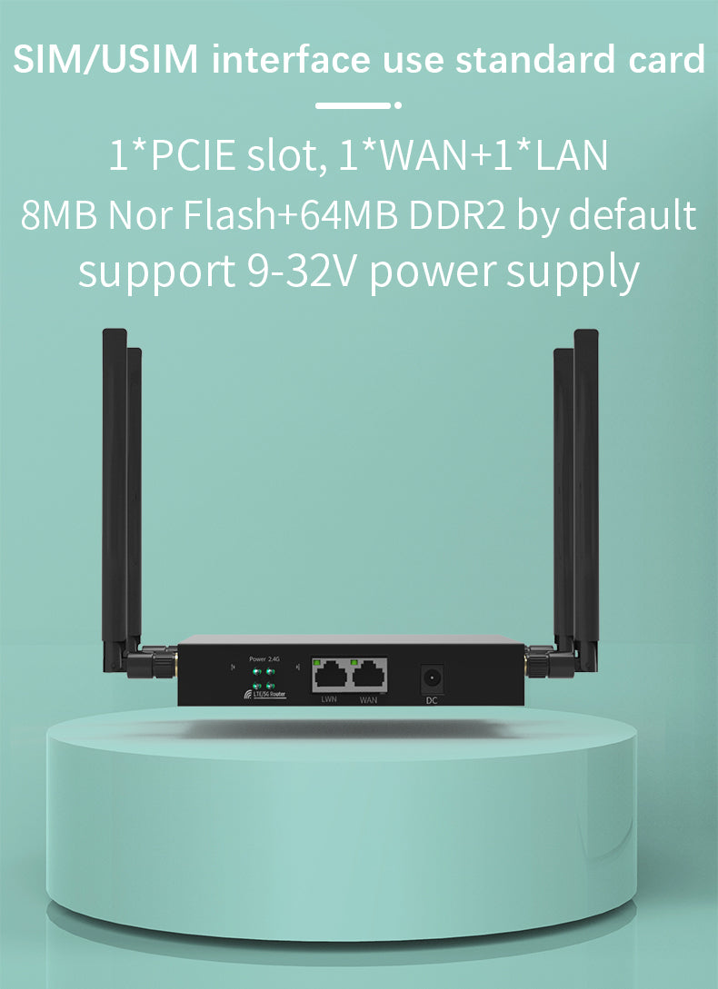 Croskylink CS-WD523 Industrial 4G SIM Card Slot Router Openwrt Firmware 2.4GHz WiFi 1 Wan 1 LAN 3G 4G LTE 300Mbps LTE CPE Routers