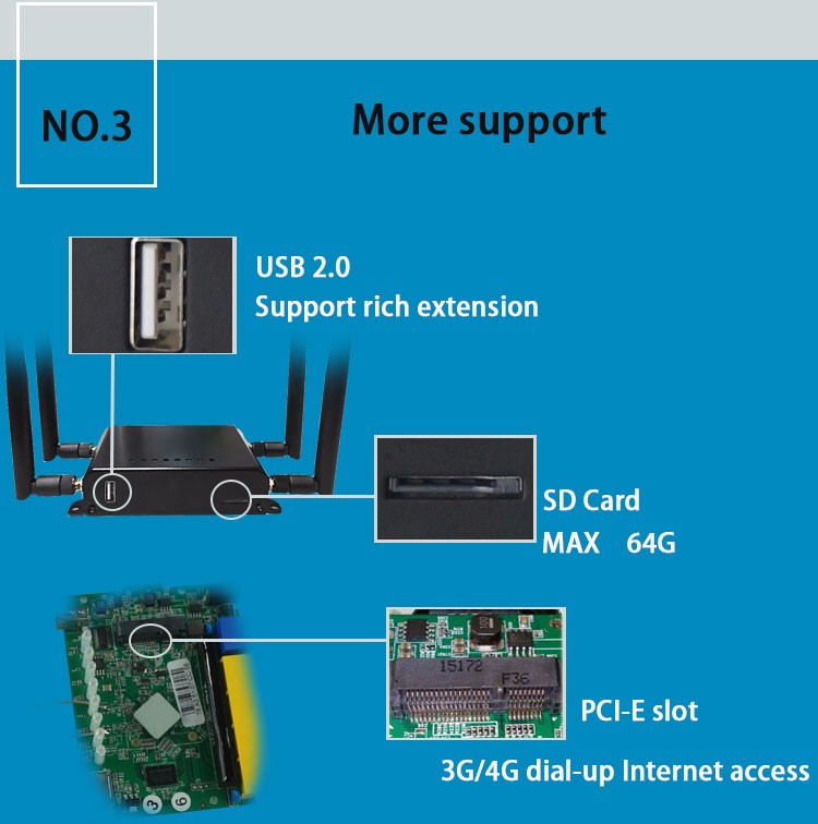 Croskylink CS-WE826-Q-WD Industrial 4G Card Insertion Router, Mobile WiFi, High-Speed 300Mbps Openwrt LTE 4G Module WiFi Router