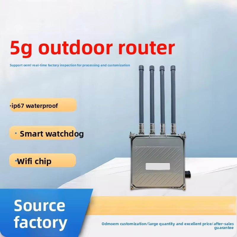 Croskylink CS-Z8105AX-M2-H Customized Outdoor 5g Router with SIM Card Slot, Industrial Outdoor Waterproof Poe Powered Wireless WiFi 6 Router with SIM Card