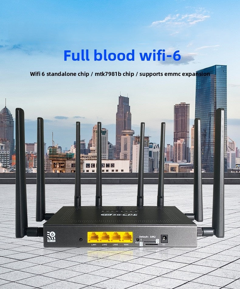 Croskylink CS-Z8105AX-M2-T Industrial 5g Plug-in Router Dual-Core Ax3000 Smart Mt7981b Solution Gigabit Wireless WiFi6 Router