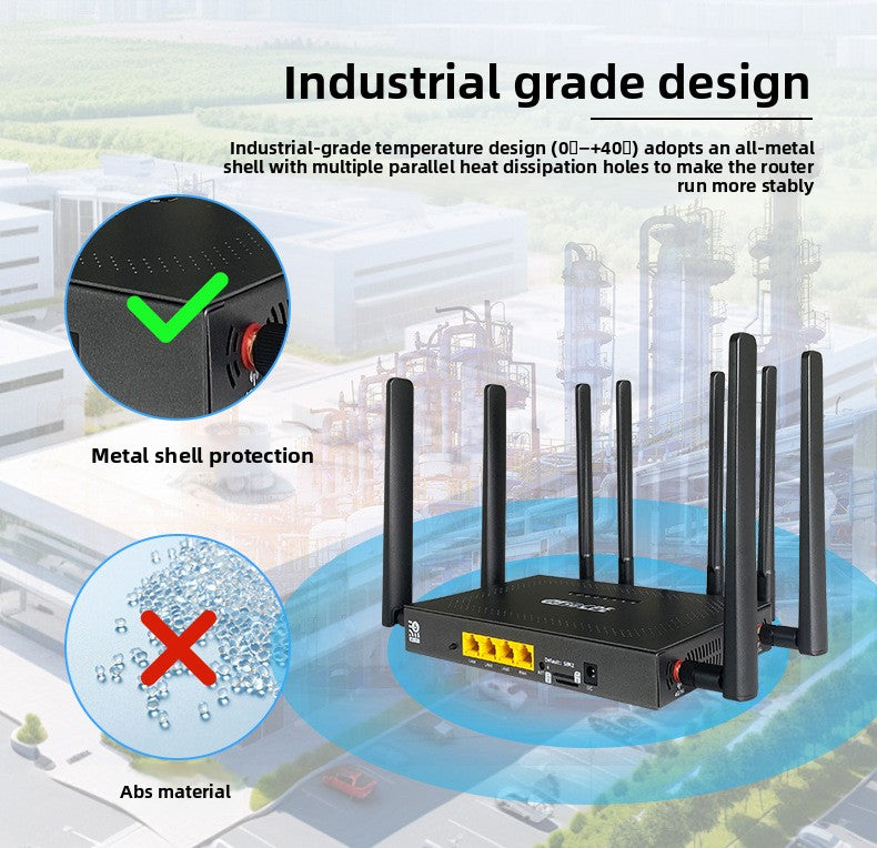 Croskylink CS-Z8105AX-M2-T Industrial 5g Plug-in Router Dual-Core Ax3000 Smart Mt7981b Solution Gigabit Wireless WiFi6 Router