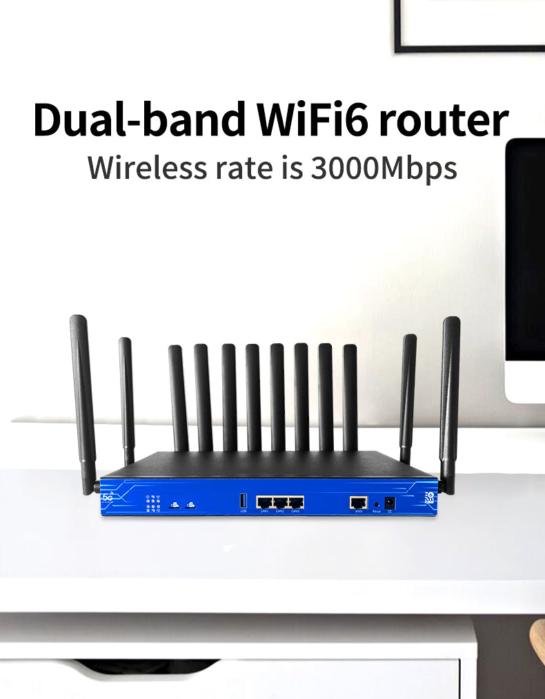 Croskylink CS-Z8109AX-M2-T-PSE Industrial 5g Openwrt Router SIM Card M2 Slot WiFi Router 3000Mbps Poe out Dual Band LTE Routers