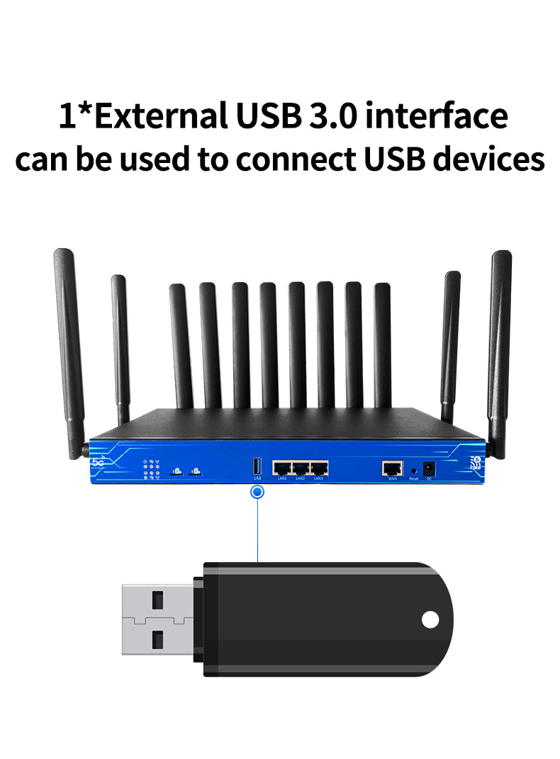 Croskylink CS-Z8109AX-M2-T-PSE Industrial 5g Openwrt Router SIM Card M2 Slot WiFi Router 3000Mbps Poe out Dual Band LTE Routers