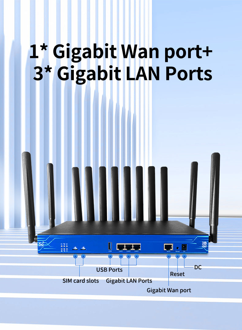 Croskylink CS-Z8109AX-M2-T-PSE Industrial 5g Openwrt Router SIM Card M2 Slot WiFi Router 3000Mbps Poe out Dual Band LTE Routers