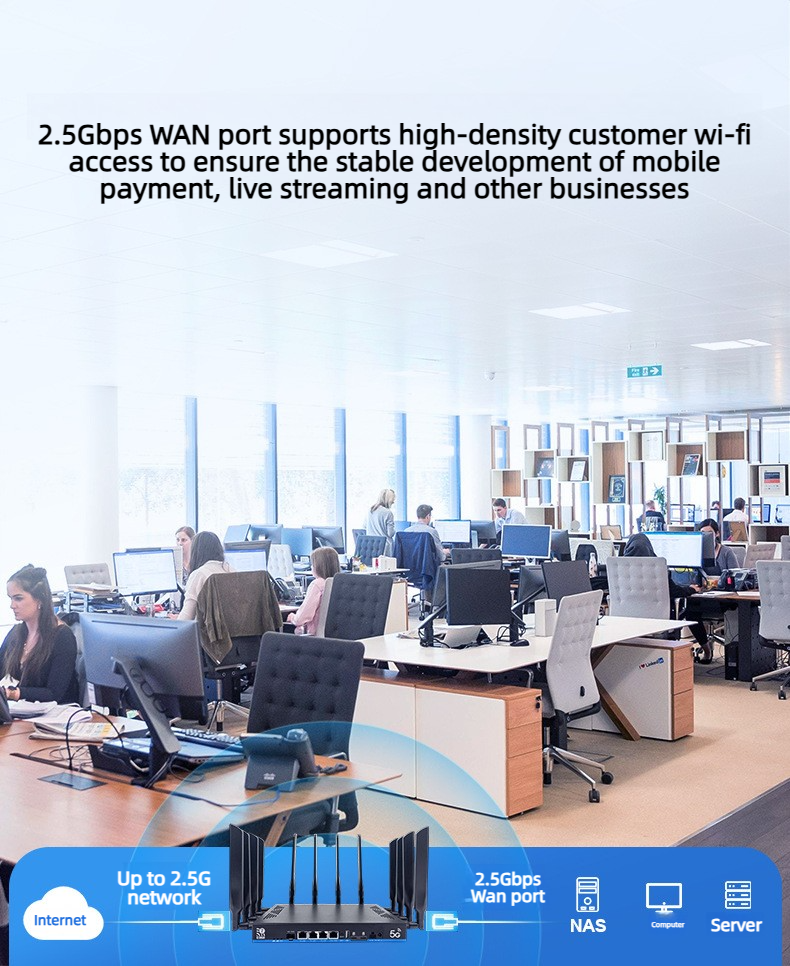 Croskylink CS-Z8803BE-T Industrial WIFI 7 Router Dual 5G Tri-band One-click Mesh Wall-penetrating Customized Wi-Fi Router