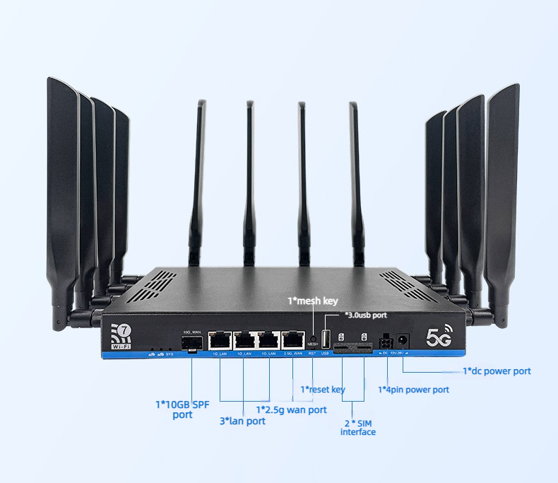 Croskylink CS-Z8803BE-T Industrial WIFI 7 Router Dual 5G Tri-band One-click Mesh Wall-penetrating Customized Wi-Fi Router