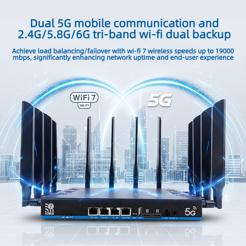 Croskylink CS-Z8806BE-M2-T Customized WiFi 7 Router Industrial Dual 5g Tri-Band Mobile Communication 19gbps Wireless Wi-Fi Router