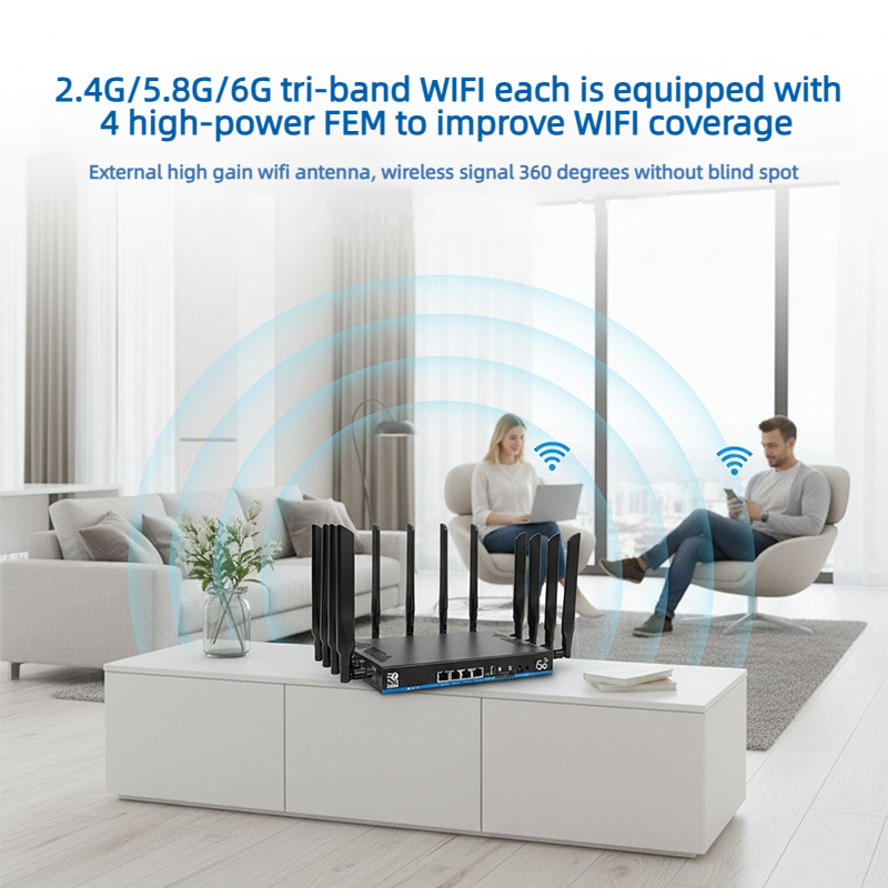 Croskylink CS-Z8806BE-M2-T Customized WiFi 7 Router Industrial Dual 5g Tri-Band Mobile Communication 19gbps Wireless Wi-Fi Router