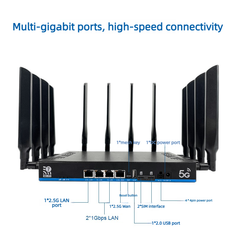 Croskylink CS-Z8806BE-M2-T Customized WiFi 7 Router Industrial Dual 5g Tri-Band Mobile Communication 19gbps Wireless Wi-Fi Router