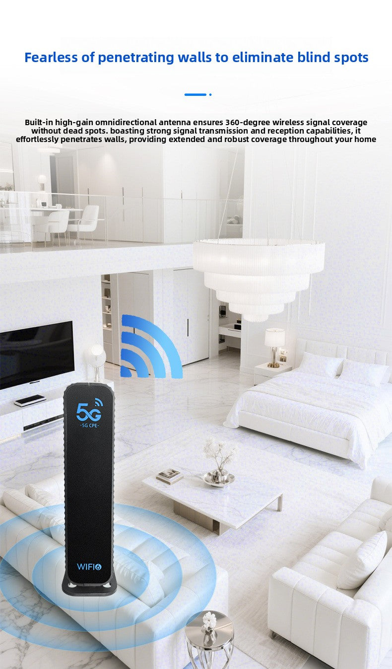 Croskylink CSCPE2001 5g CPE Router with Full Gigabit Wireless WiFi 6, High-Speed Phy Chip, Suitable for Mobile Live Streaming, Office and Home Use