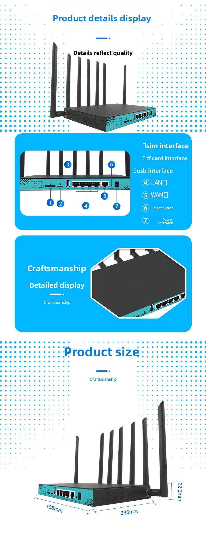 Croskylink CSWG1608 Industrial 5g Plug-in Router Gigabit Dual-Band High-Speed Dual-Core CPU Wireless WiFi6 Wall-Penetrating Router
