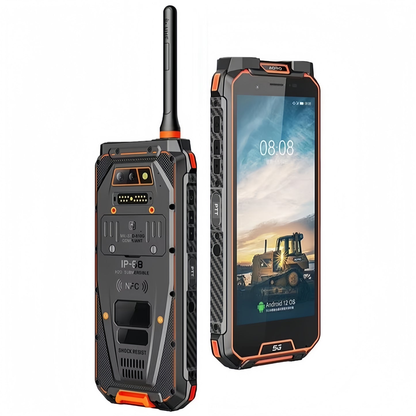 CS-M5 5G Octa Core Rugged Mobile Phone Android 12 Ip68 LCD Display Octa Core CDMA IP68 Waterproof Shockproof NFC Walkie Talkie