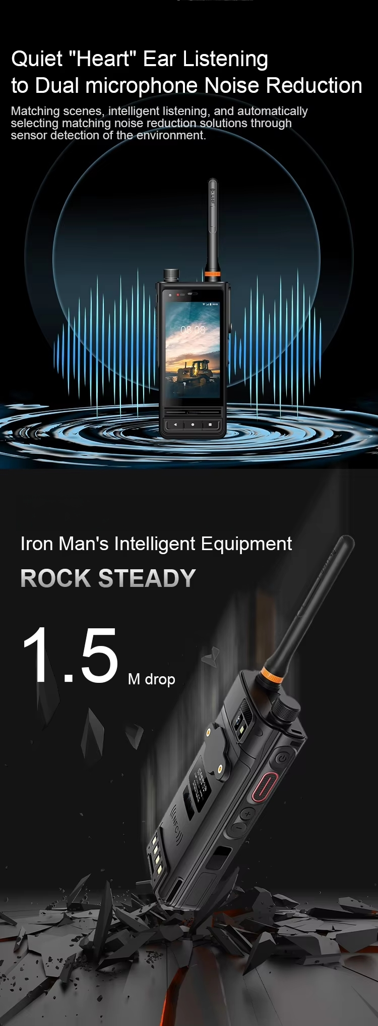 CS-M6 PRO DMR Explosion Proof Rugged Phone Radio Walkie Talkie 8g+256GB IP68 NFC Waterproof Phones