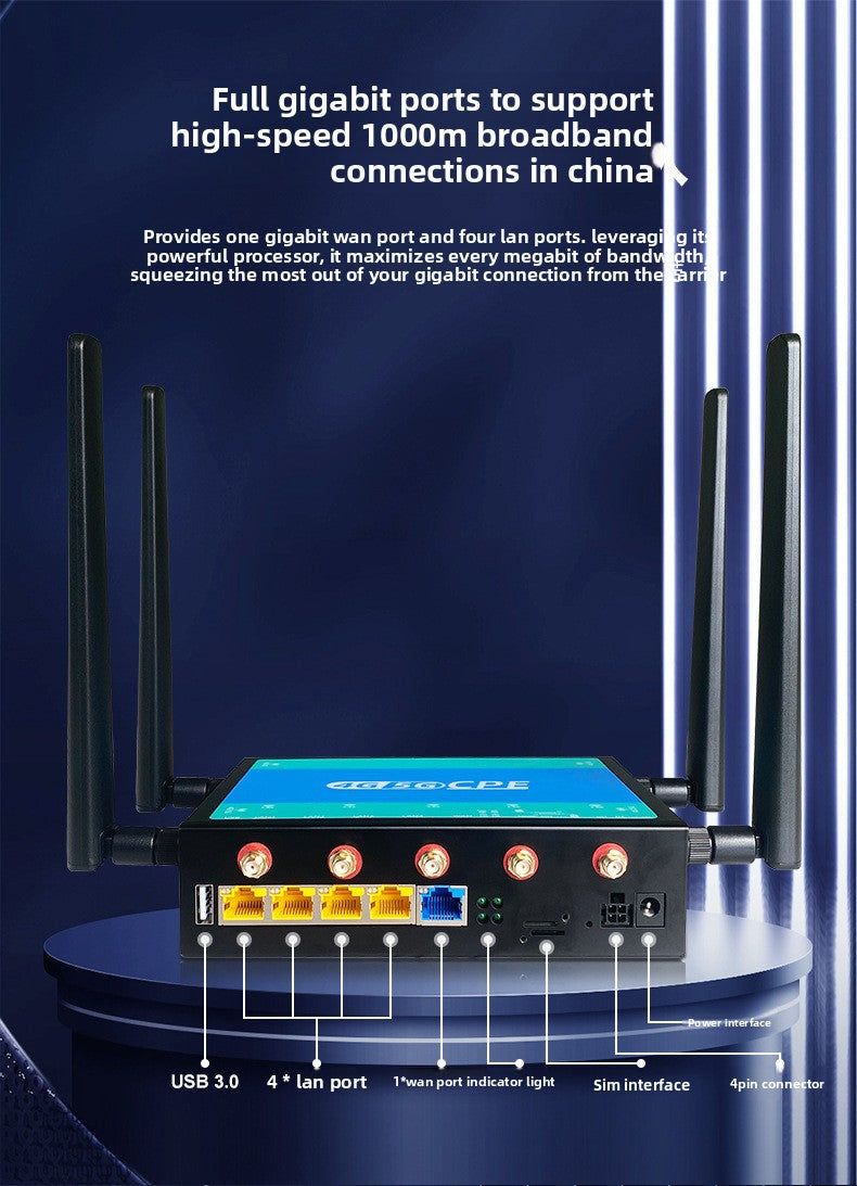Croskylink CS-Z8106-M2-T Enterprise 5g SIM Card Router Mt7981b Solution, Dual-Core CPU, Gigabit Wireless WiFi 6 Router
